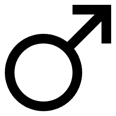 Man Symbol Icon from Sharp Line Set