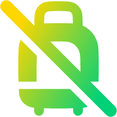 No Luggage Icon from Plump Gradient Set