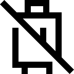 No Luggage Icon from Sharp Line Set