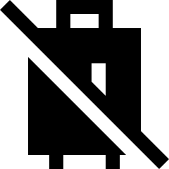 No Luggage Icon from Sharp Solid Set