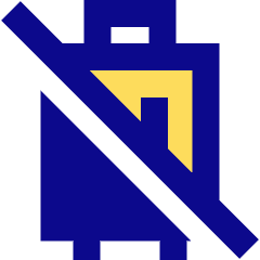 No Luggage Icon from Sharp Pop Set