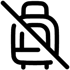No Luggage Icon from Plump Line Set