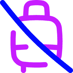 No Luggage Icon from Flex Neon Set