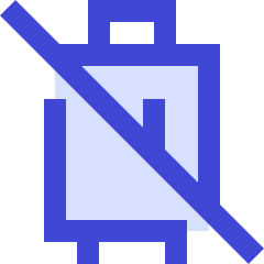 No Luggage Icon from Sharp Duo Set