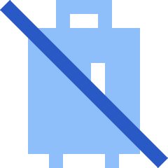 No Luggage Icon from Sharp Flat Set
