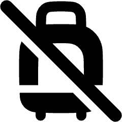 No Luggage Icon from Plump Solid Set