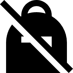 No Personal Bag Icon from Sharp Solid Set