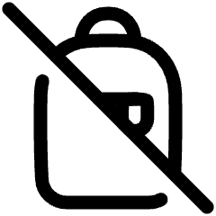 No Personal Bag Icon from Plump Line Set