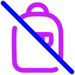 No Personal Bag Icon from Plump Neon Set