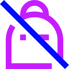 No Personal Bag Icon from Sharp Neon Set