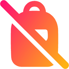No Personal Bag Icon from Plump Gradient Set