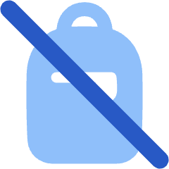 No Personal Bag Icon from Plump Flat Set