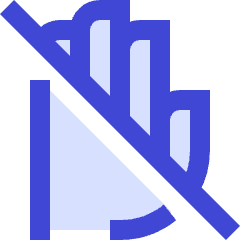 No Touch Sign Icon from Sharp Duo Set