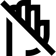 No Touch Sign Icon from Sharp Remix Set