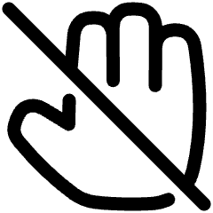 No Touch Sign Icon from Plump Line Set