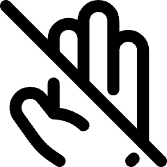 No Touch Sign Icon from Core Line Set