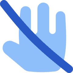 No Touch Sign Icon from Flex Flat Set