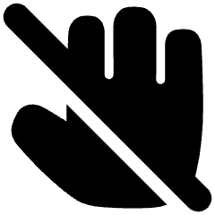 No Touch Sign Icon from Plump Solid Set