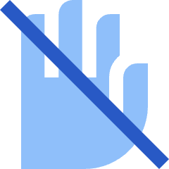 No Touch Sign Icon from Sharp Flat Set