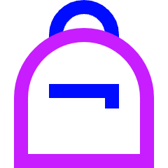 Personal Bag Icon from Sharp Neon Set