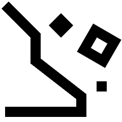 Rock Slide Icon from Sharp Line Set