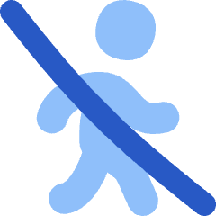 Signage Pedestrian No Crossing Icon from Flex Flat Set