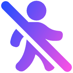 Signage Pedestrian No Crossing Icon from Plump Gradient Set