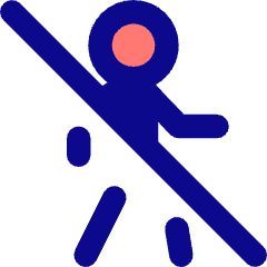 Signage Pedestrian No Crossing Icon from Core Pop Set