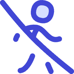 Signage Pedestrian No Crossing Icon from Flex Duo Set