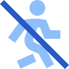 Signage Pedestrian No Crossing Icon from Sharp Flat Set