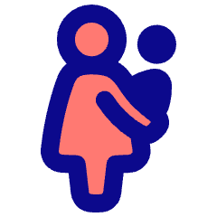Signage Priority Infant Woman Icon from Plump Pop Set