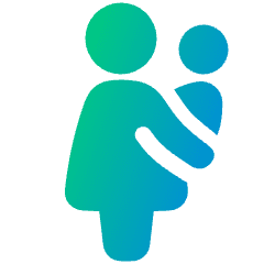 Signage Priority Infant Woman Icon from Plump Gradient Set