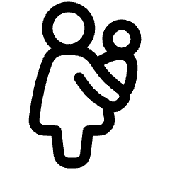 Signage Priority Infant Woman Icon from Plump Line Set