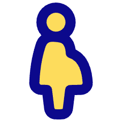 Signage Priority Pregnant Woman Icon from Plump Pop Set