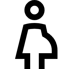 Signage Priority Pregnant Woman Icon from Sharp Line Set