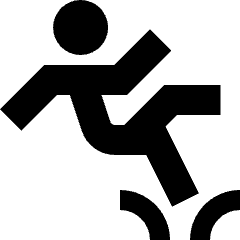 Slippery Sign Icon from Sharp Solid Set