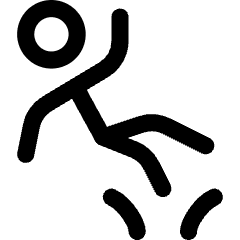 Slippery Sign Icon from Core Line Set