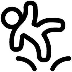 Slippery Sign Icon from Plump Line Set