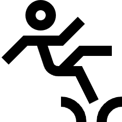 Slippery Sign Icon from Sharp Line Set