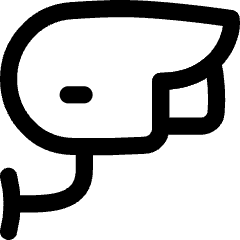 Surveillance Camera Icon from Flex Line Set