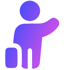Taxi Hail Icon from Plump Gradient Set