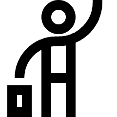 Taxi Hail Icon from Sharp Line Set