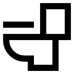 Toilet Icon from Sharp Line Set
