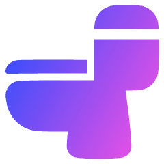 Toilet Icon from Plump Gradient Set