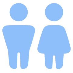 Toilet Man Woman 1 Icon from Plump Flat Set