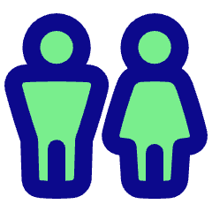 Toilet Man Woman 1 Icon from Plump Pop Set
