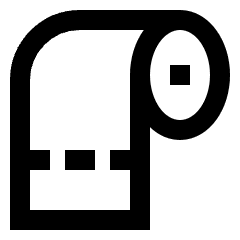 Toilet Paper Icon from Sharp Line Set