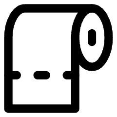 Toilet Paper Icon from Core Line Set