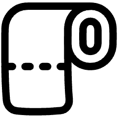 Toilet Paper Icon from Plump Line Set