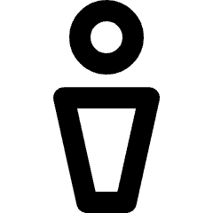 Toilet Sign Man Icon from Micro Line Set